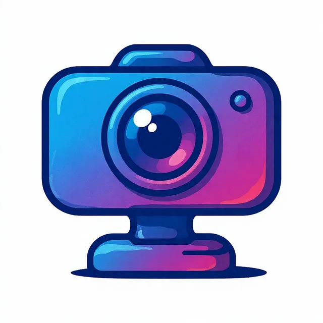 Colorful webcam illustration representing live video chat